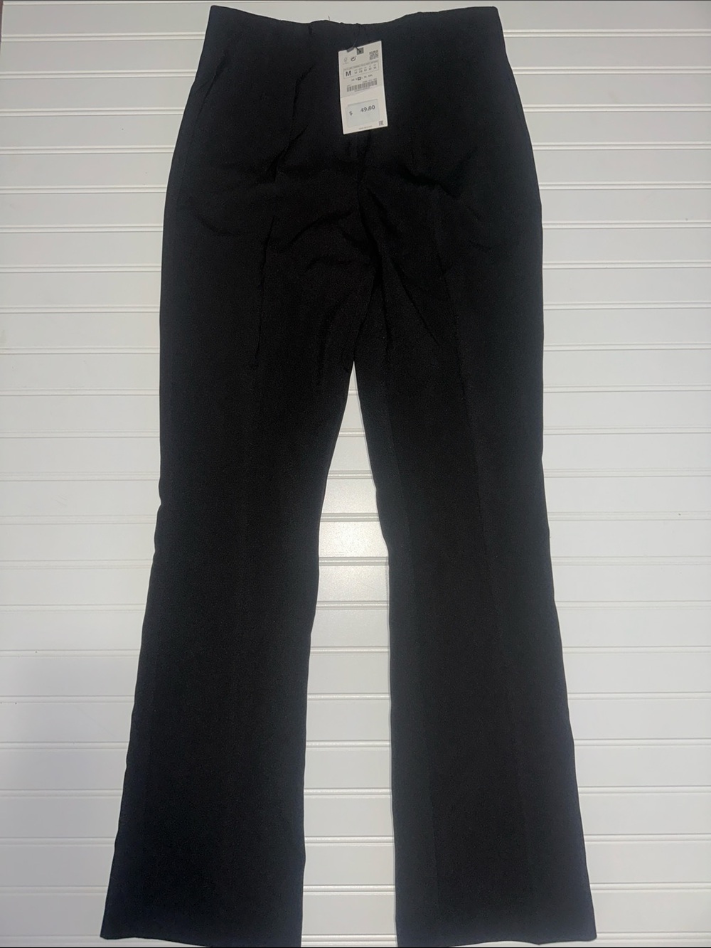 Zara Black High Rise Wide Leg Dress Pants Trousers NWT 28/Medium